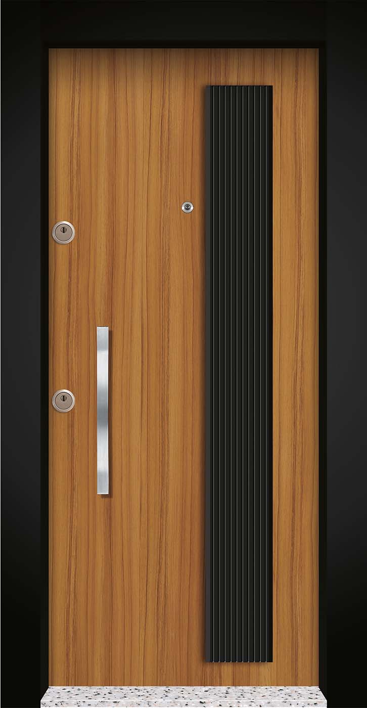 PVC kabartma yüzey çelik kapı