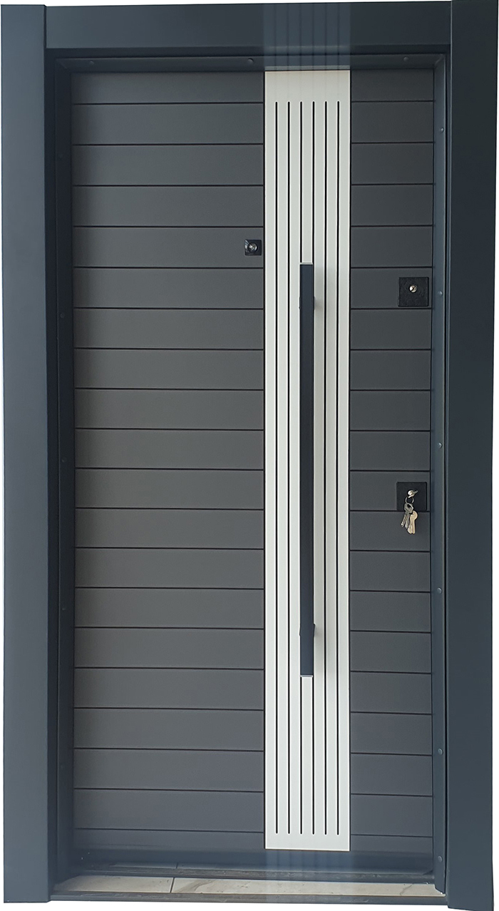 Laminoks yüzeyli daire çelik kapısı