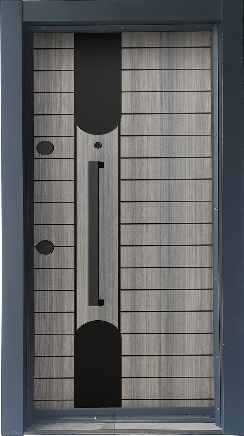 Laminoks yüzeyli daire çelik kapısı