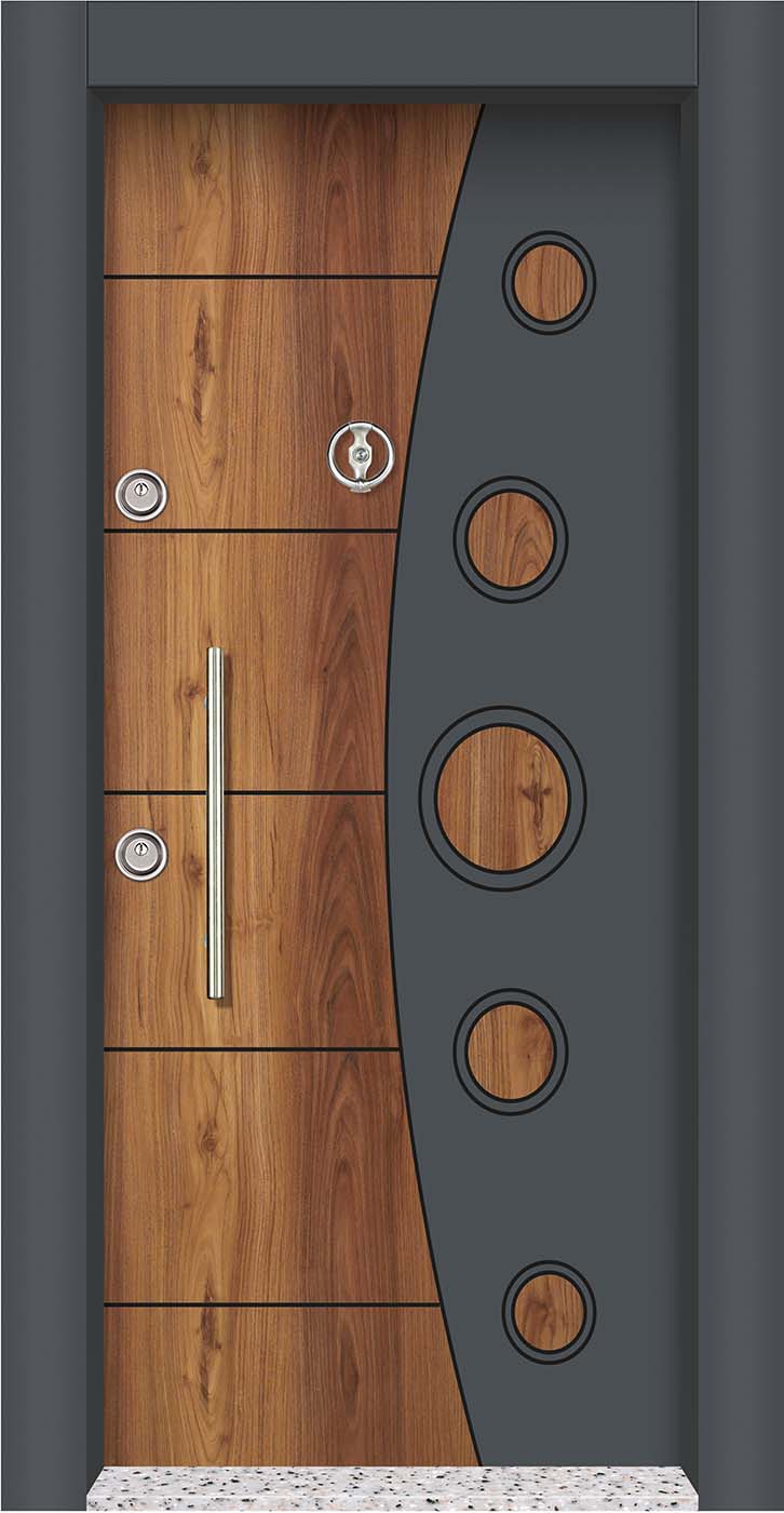 Laminoks yüzeyli daire çelik kapısı