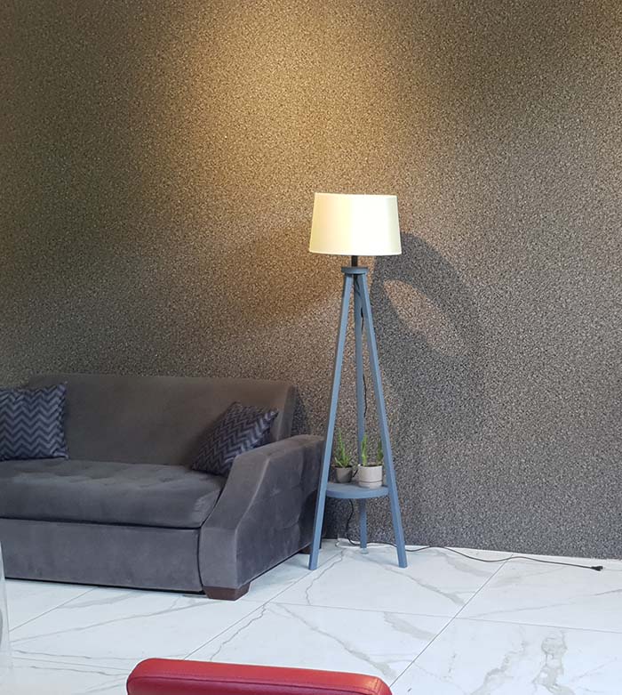 Talas Ahşap 3 Ayaklı Sehpalı Lambader - Antrasit