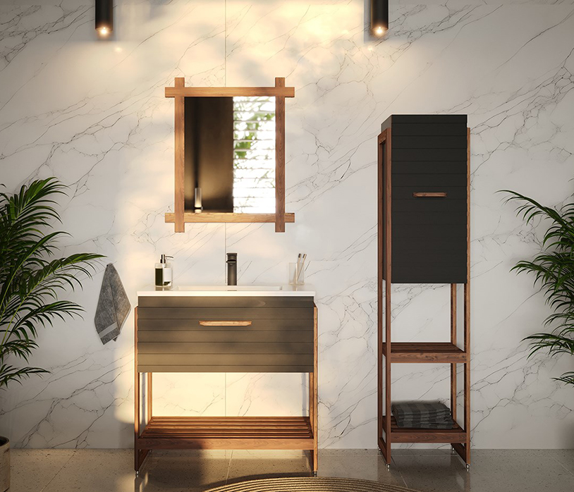 Serra Banyo Dolabı Ekolojik Aynalı 85 cm