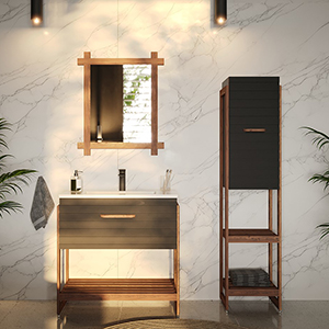 Plus Serra Banyo Dolabı Ekolojik Aynalı 85 cm